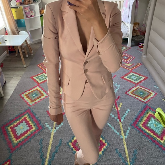 Patrizia Pepe Dress Suit Set Nude Pink - Picture 6 of 15